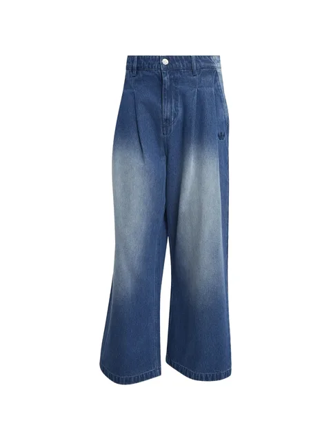 faded wide-leg jeans