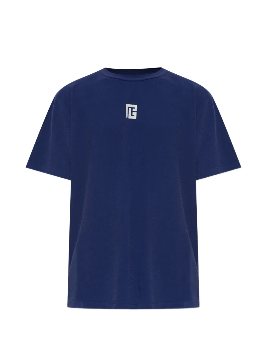 logo-embroidered T-shirt 1