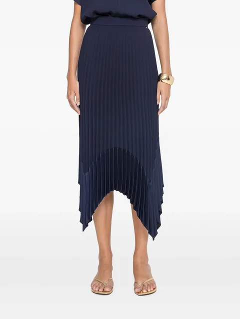 pleated midi skirt