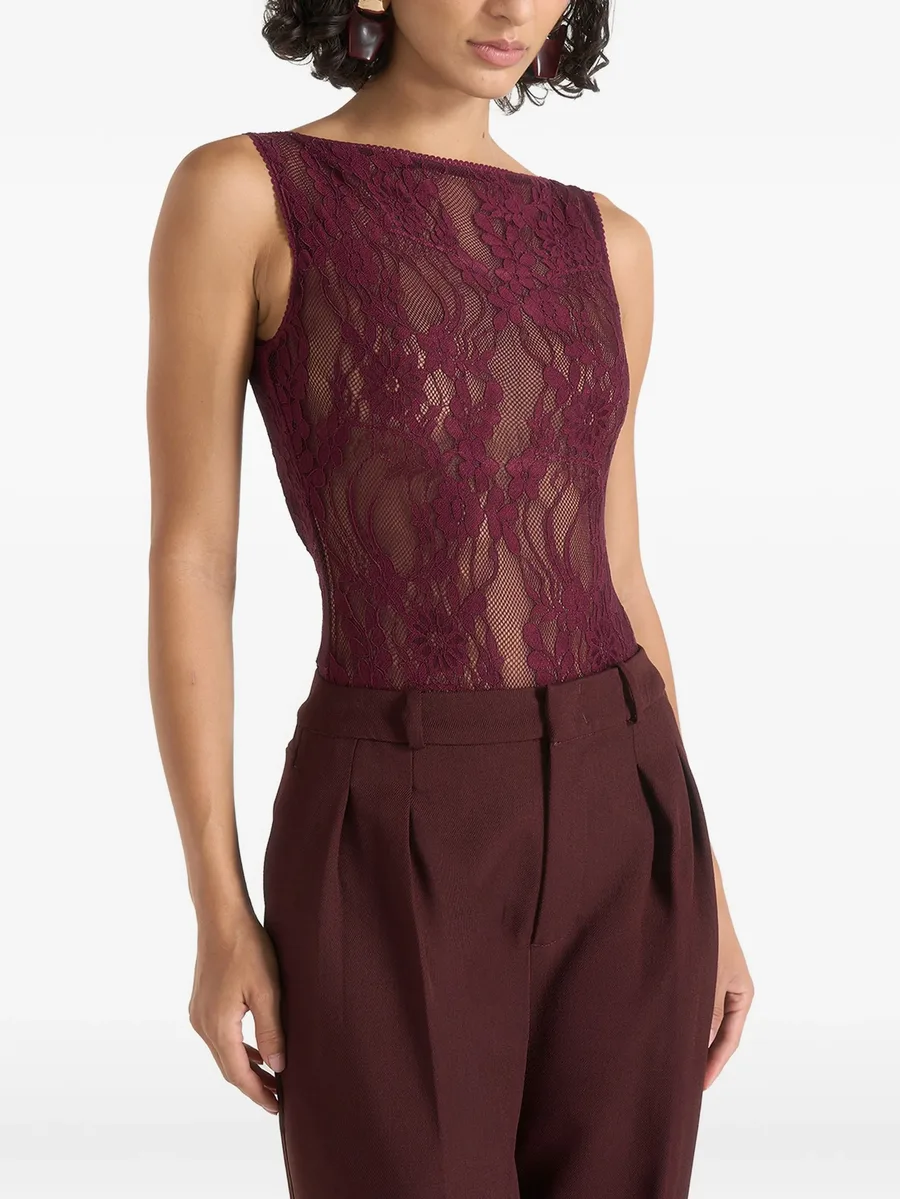 Rhonda in wine open-back lace bodysuit 3