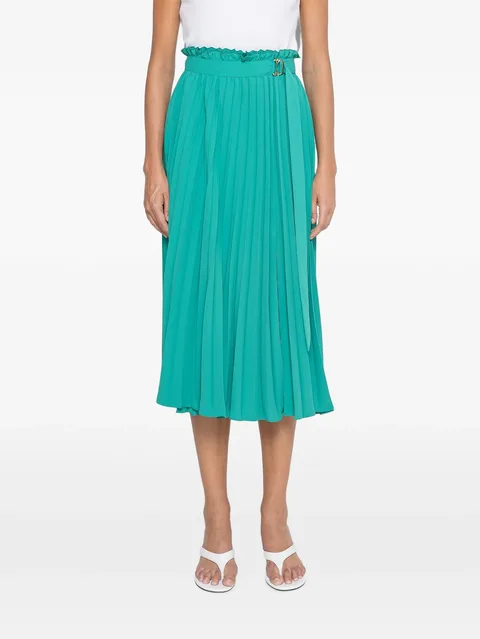 pleated high-waisted skirt