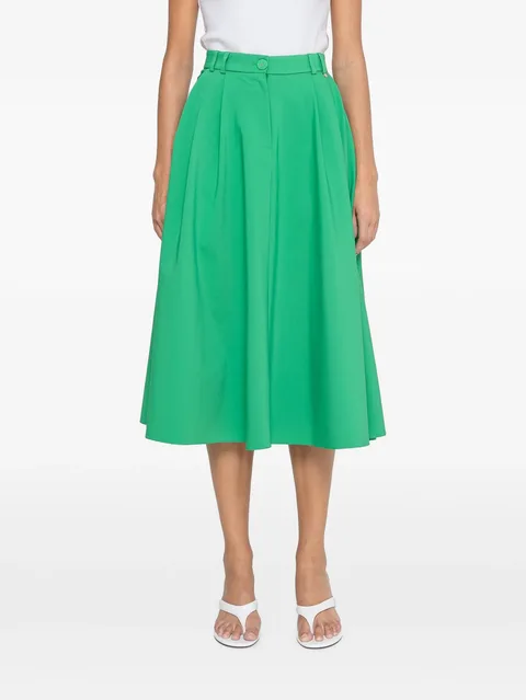 high-waisted cotton midi skirt