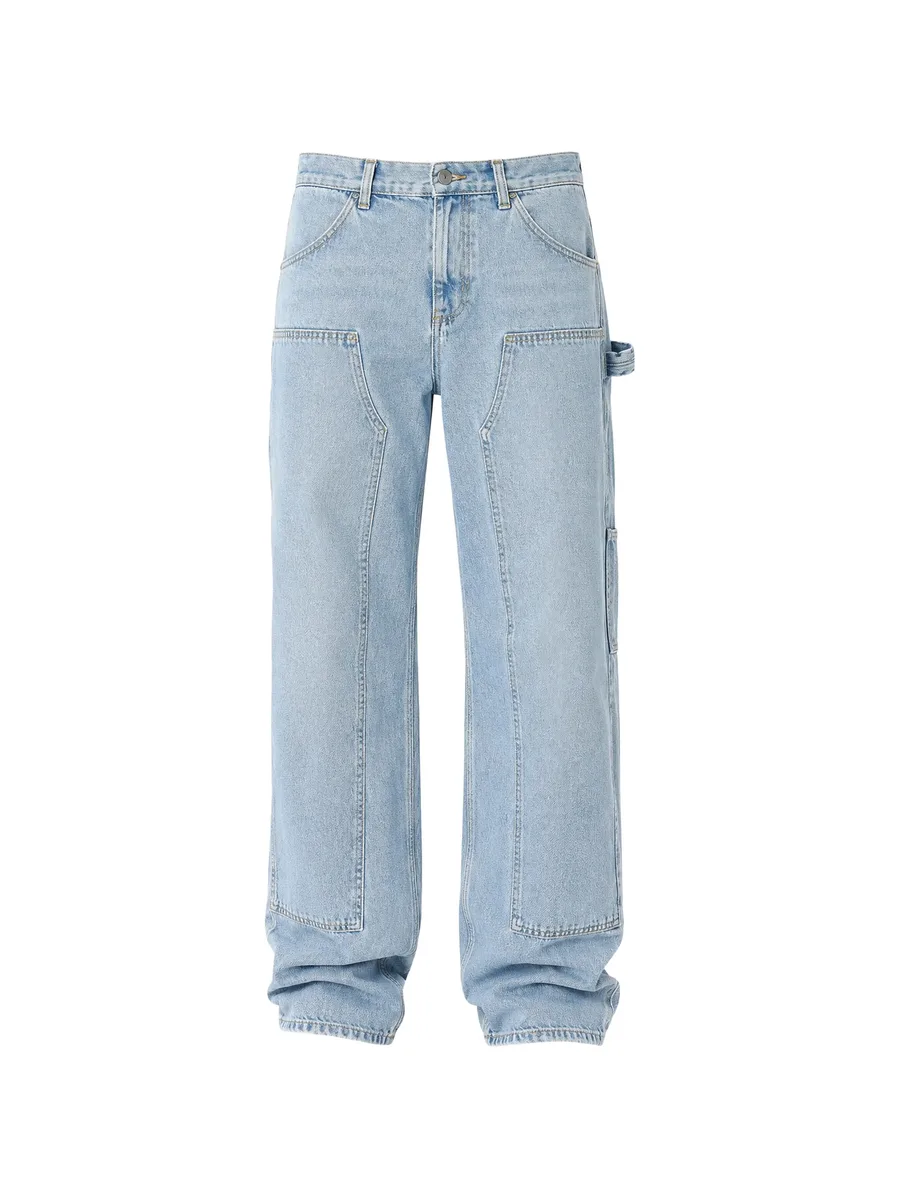 carpenter-style panelled jeans 1