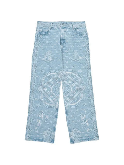 Carpet Jacquard baggy jeans