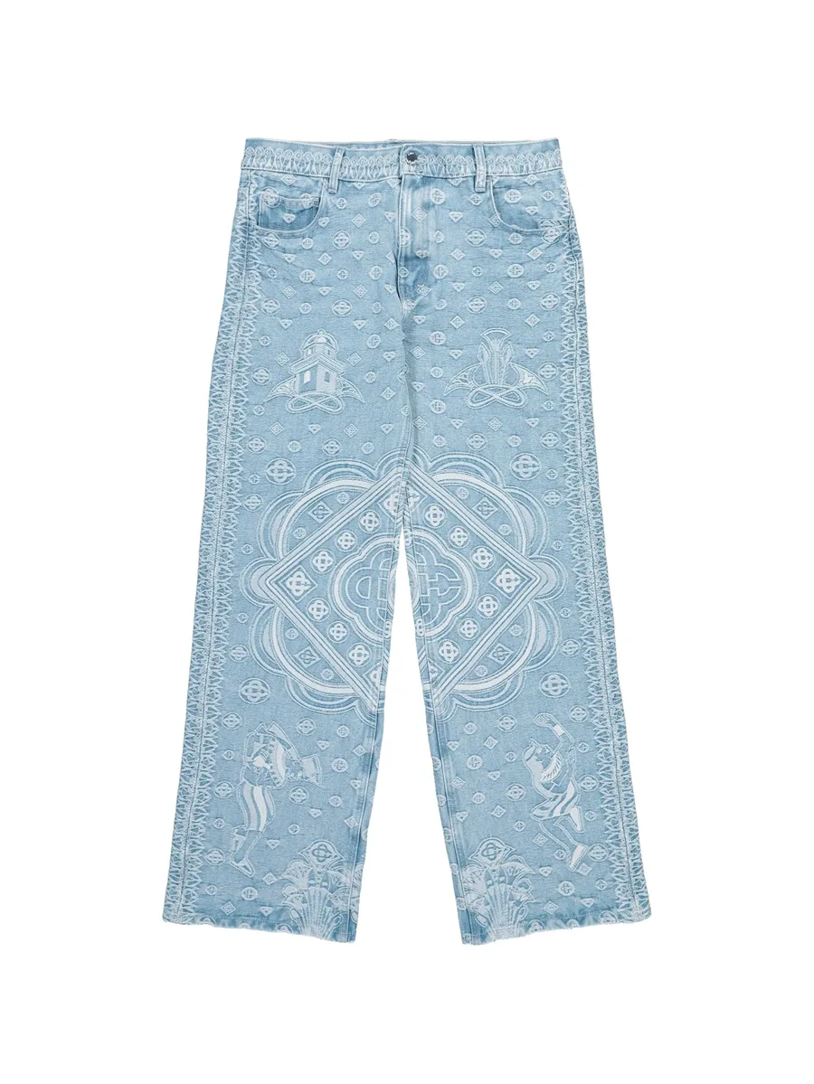 Carpet Jacquard baggy jeans 1