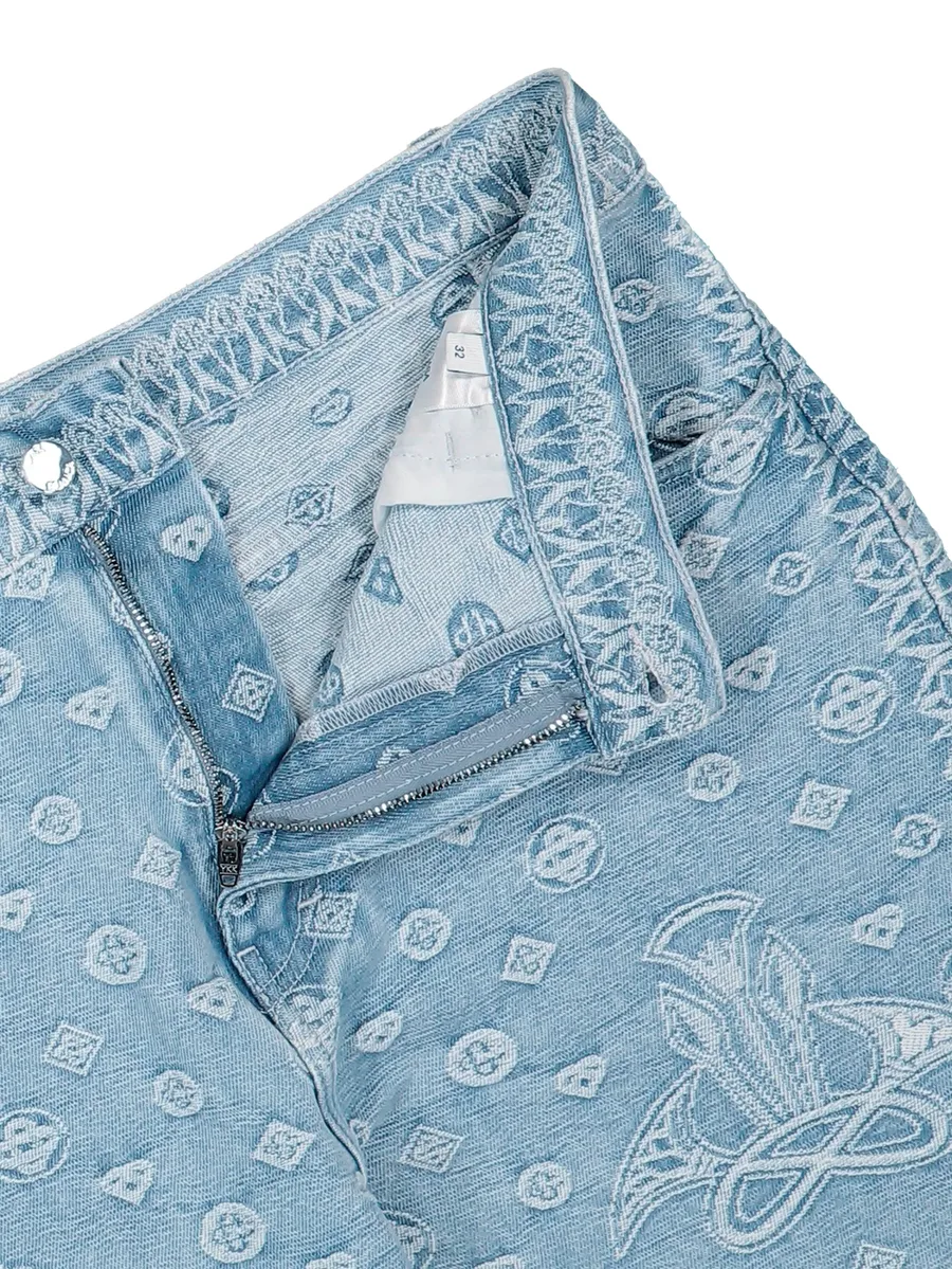 Carpet Jacquard baggy jeans 5