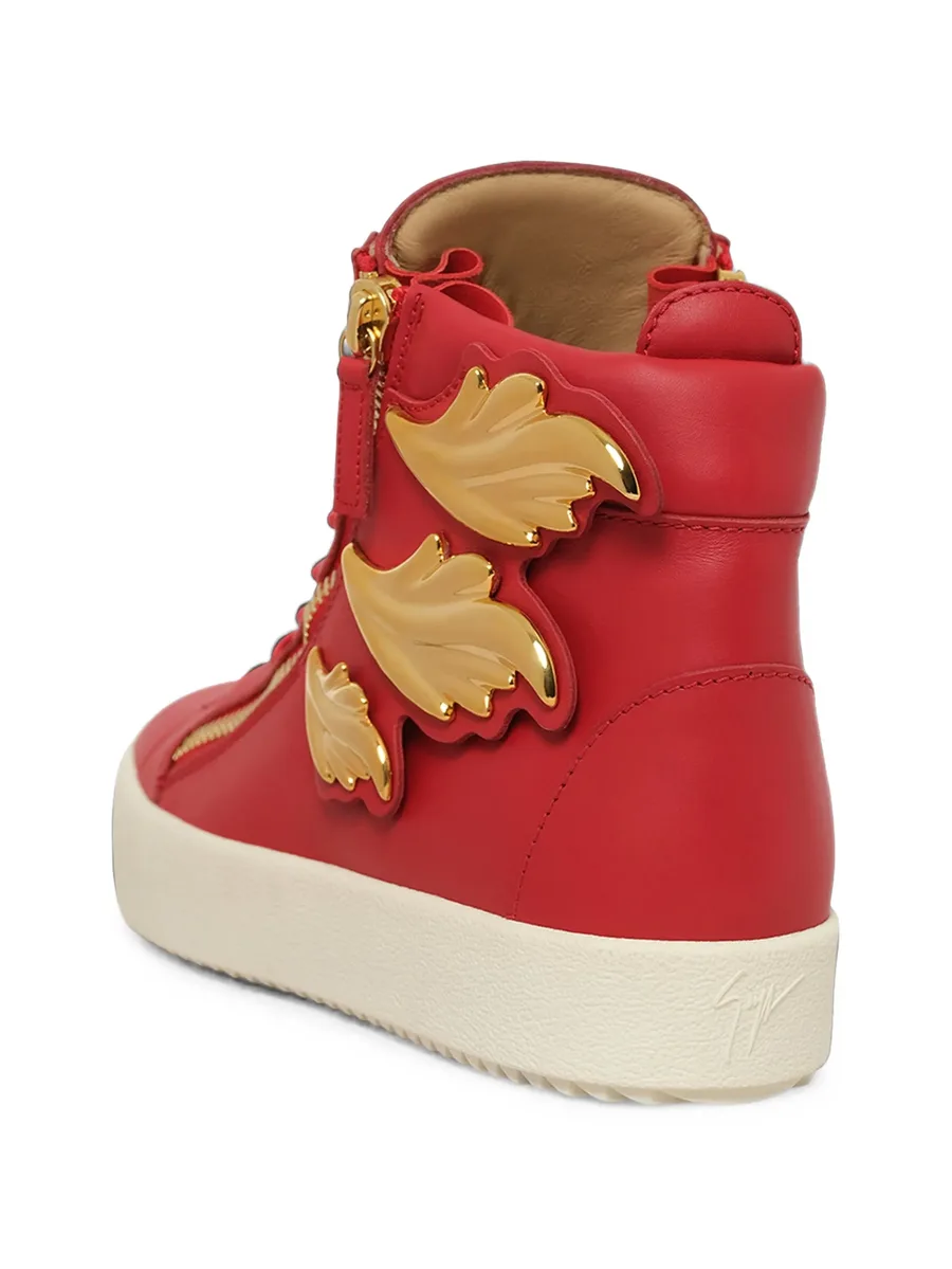 Fiamma leaf-embellished sneakers 3