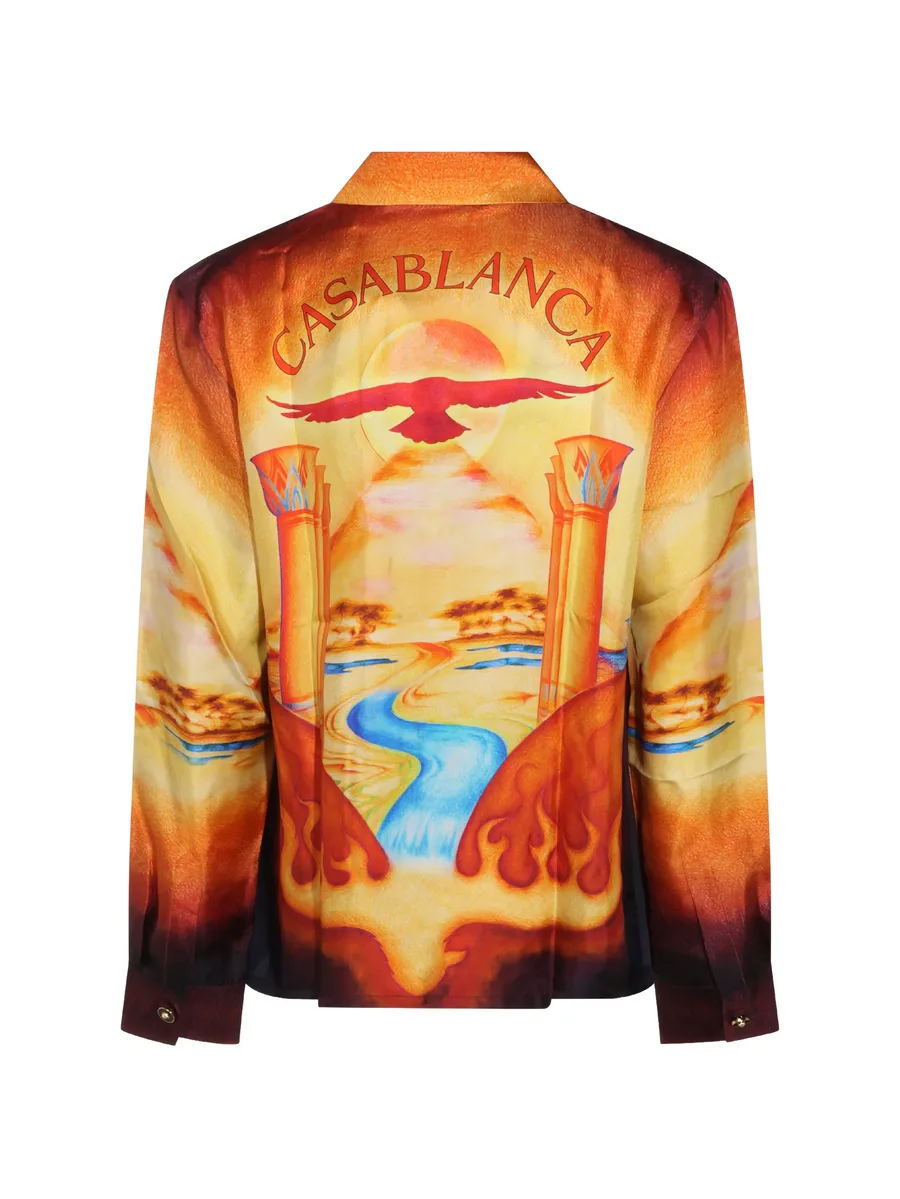 graphic-print silk shirt 2
