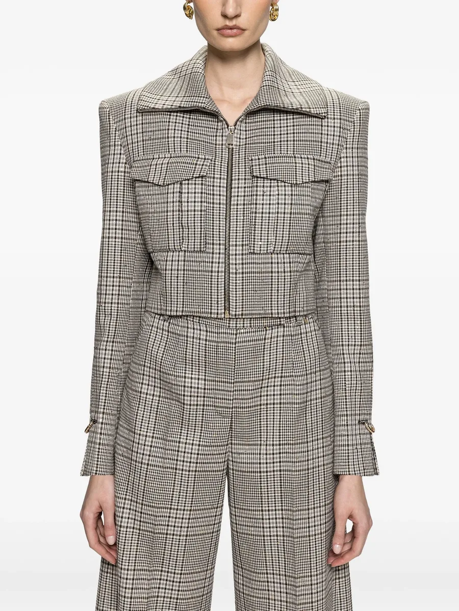 checked cropped jacket 5