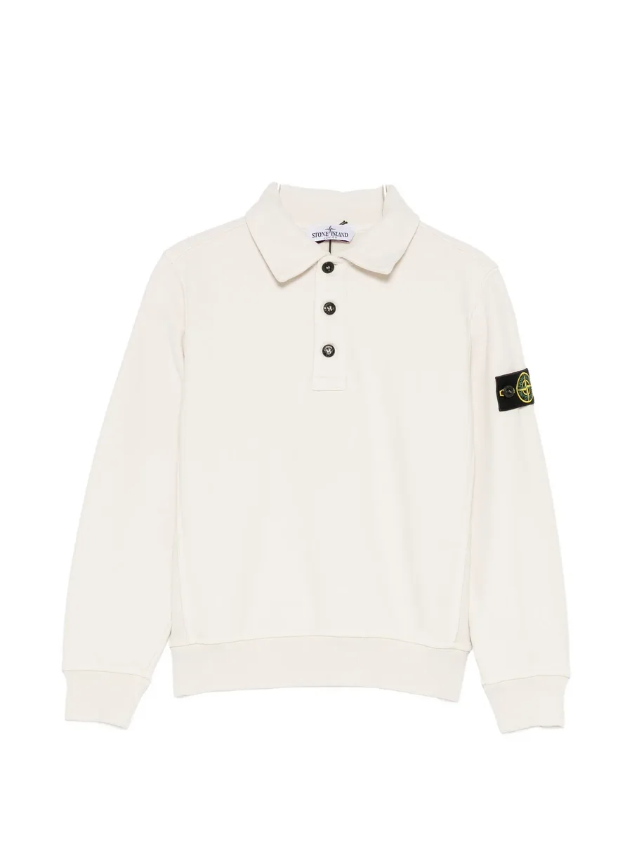 long-sleeve logo-patch polo shirt 1