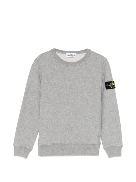 logo-patch fleece sweatshirt