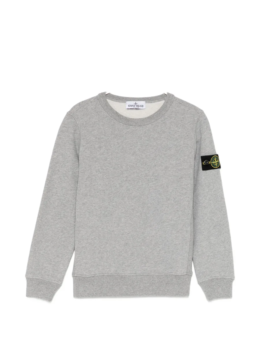 logo-patch fleece sweatshirt 1