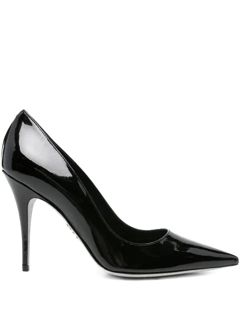 100mm pointed-toe stiletto heeled pumps