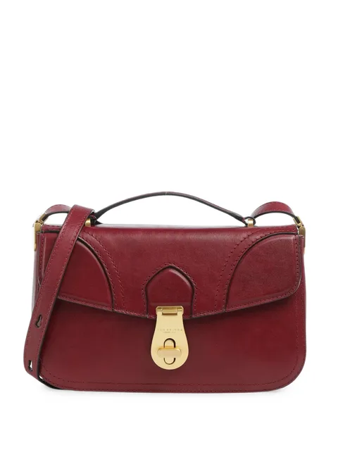 leather twist-lock tote bag