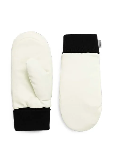 padded ribbed-cuff mittens