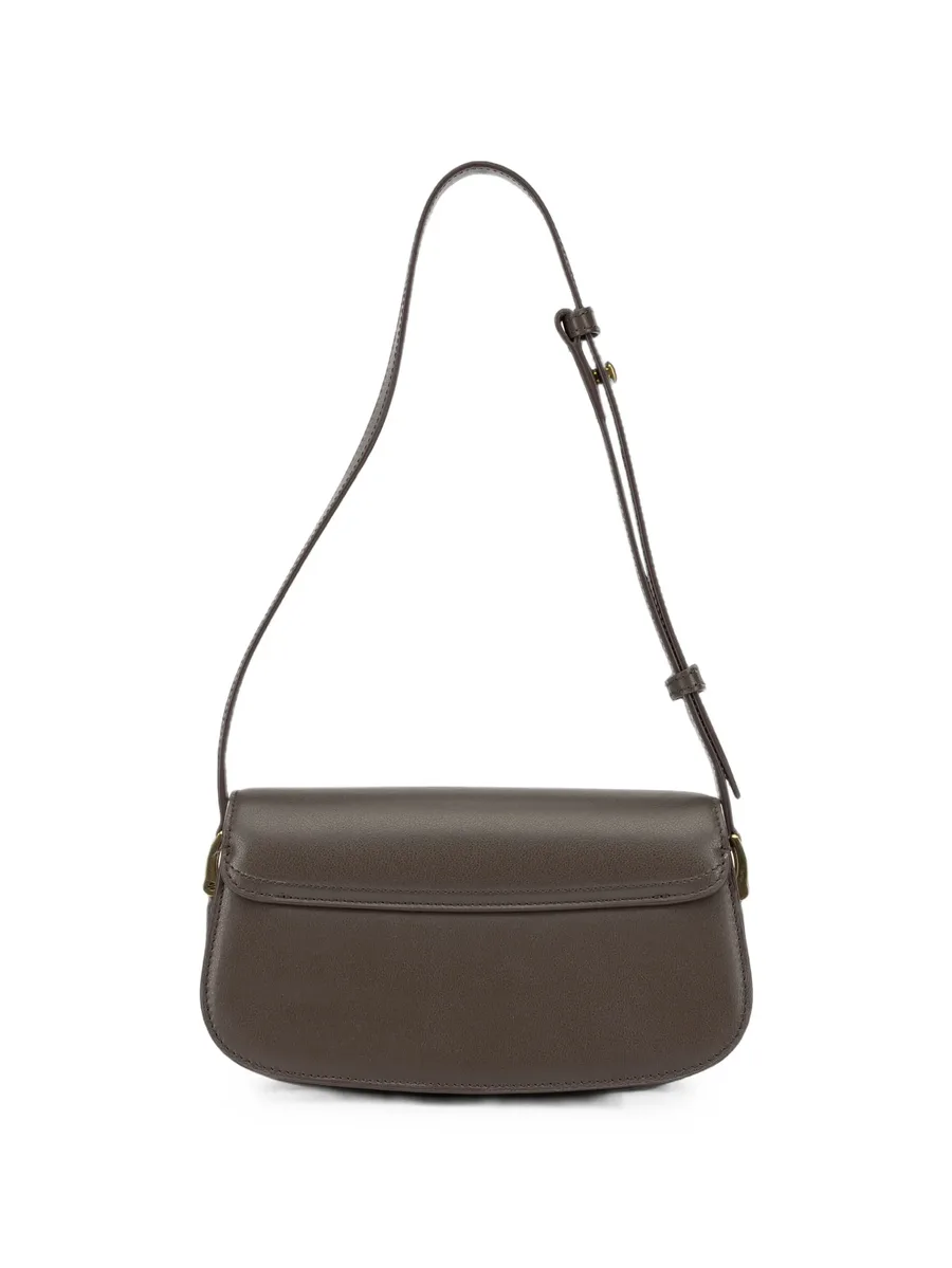 brown cowhide leather Paris Paris shoulder bag 2