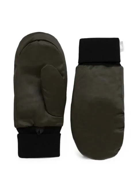 padded ribbed-cuff mittens