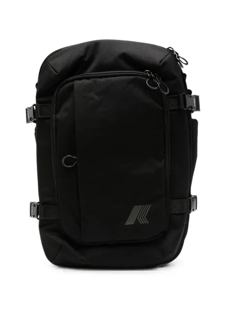 Salomette buckled-strap logo-print backpack