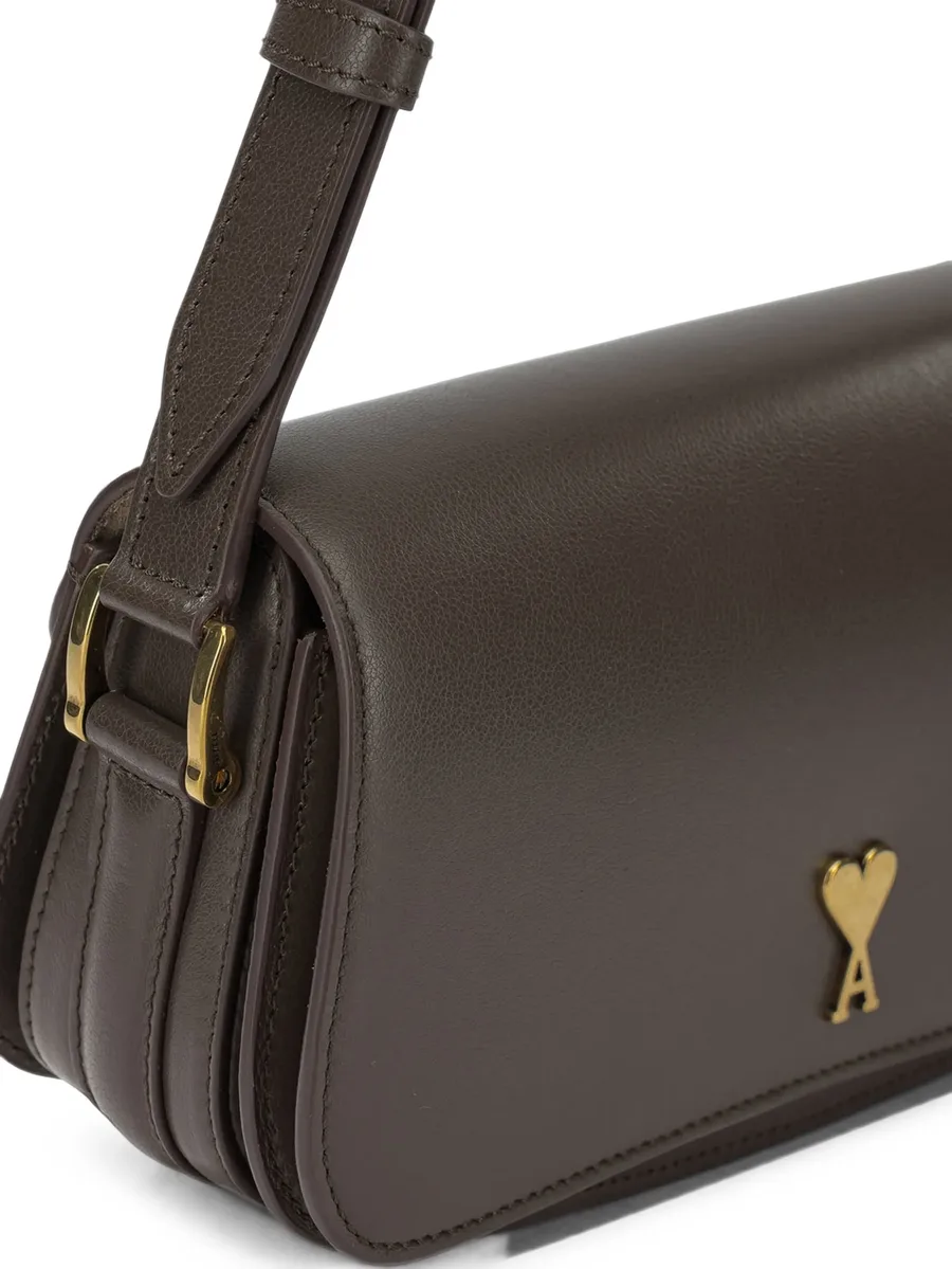 brown cowhide leather Paris Paris shoulder bag 4