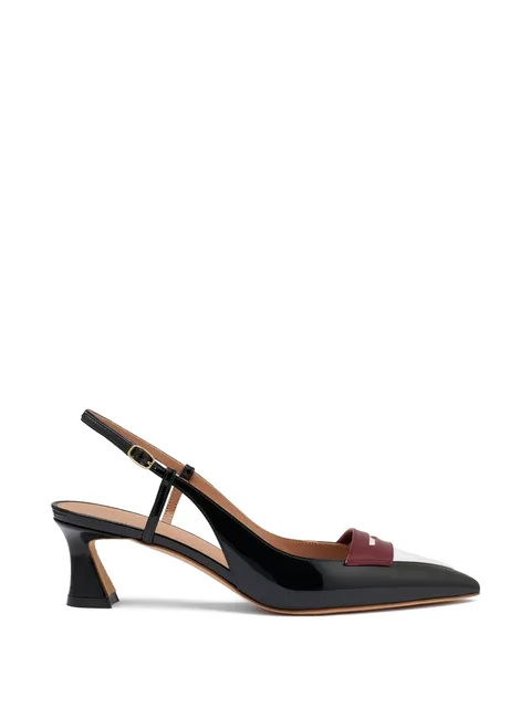 Suze patent leather slingback pumps