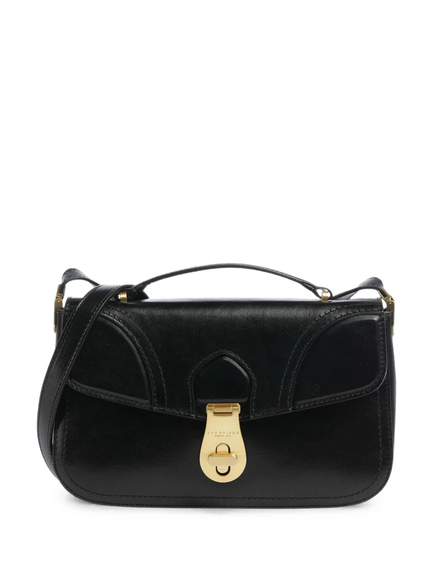 leather flap-top tote bag 1