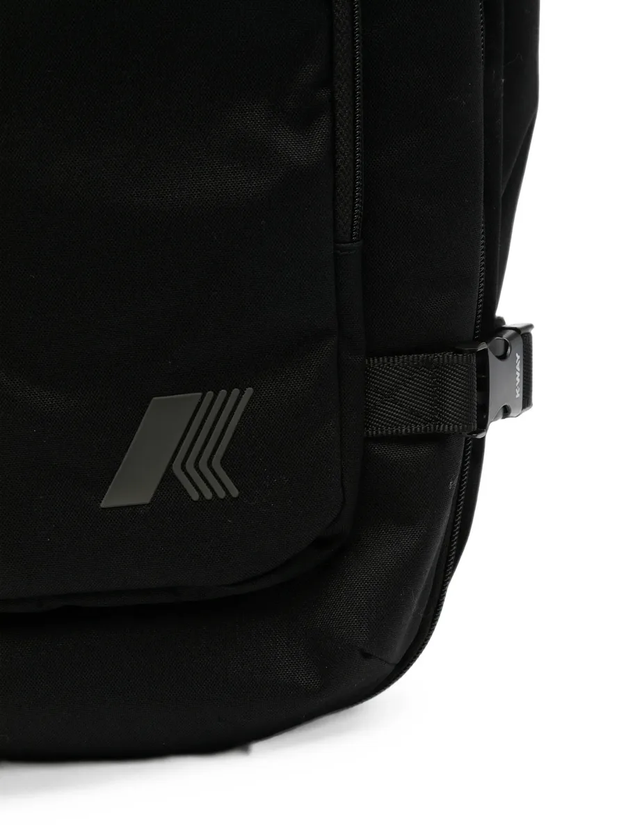 Salomette buckled-strap logo-print backpack 3