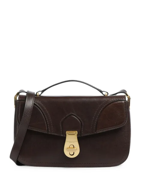 leather flap tote bag