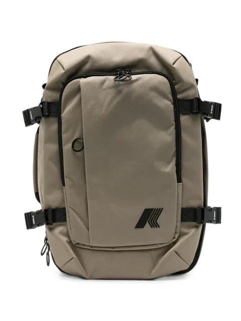 Salomette logo-print buckled-strap backpack