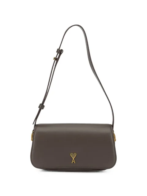 brown cowhide leather Paris Paris shoulder bag