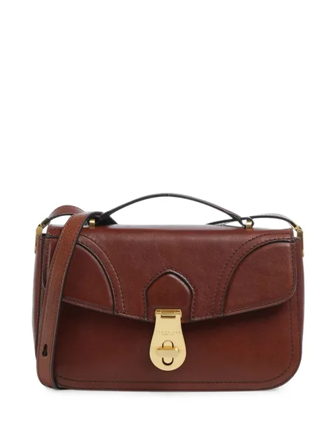 Mia twist-lock leather tote bag