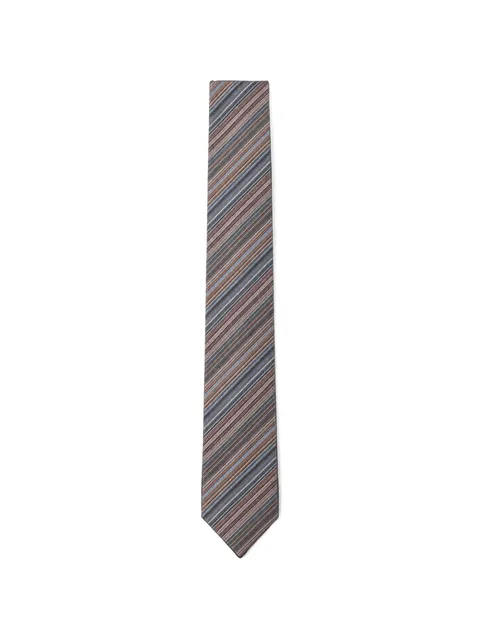diagonal-stripe silk tie