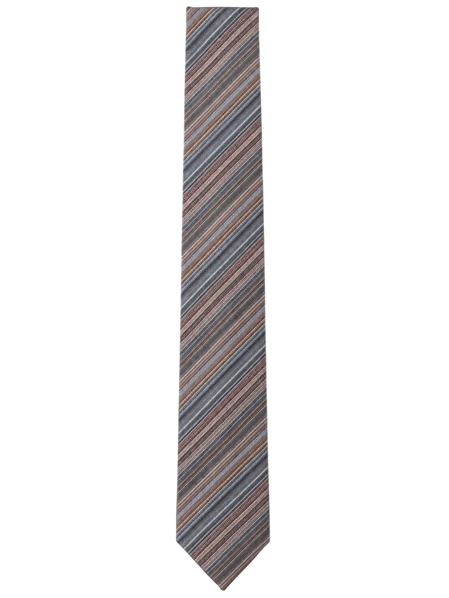 diagonal-stripe silk tie 2