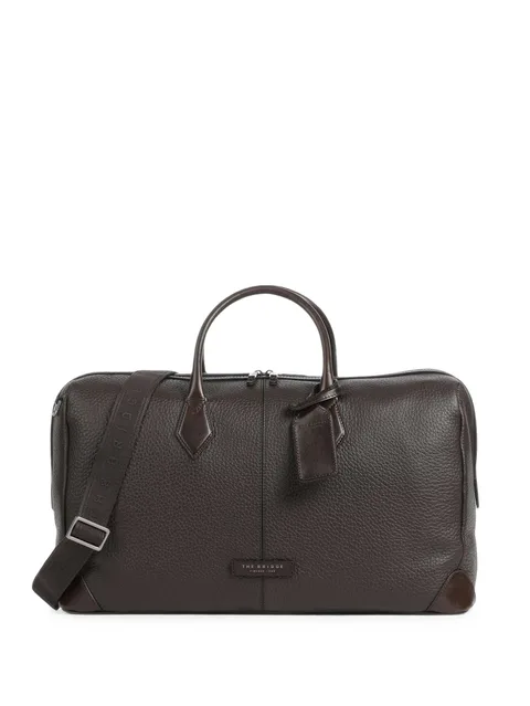 Weekend grained leather luggage bag