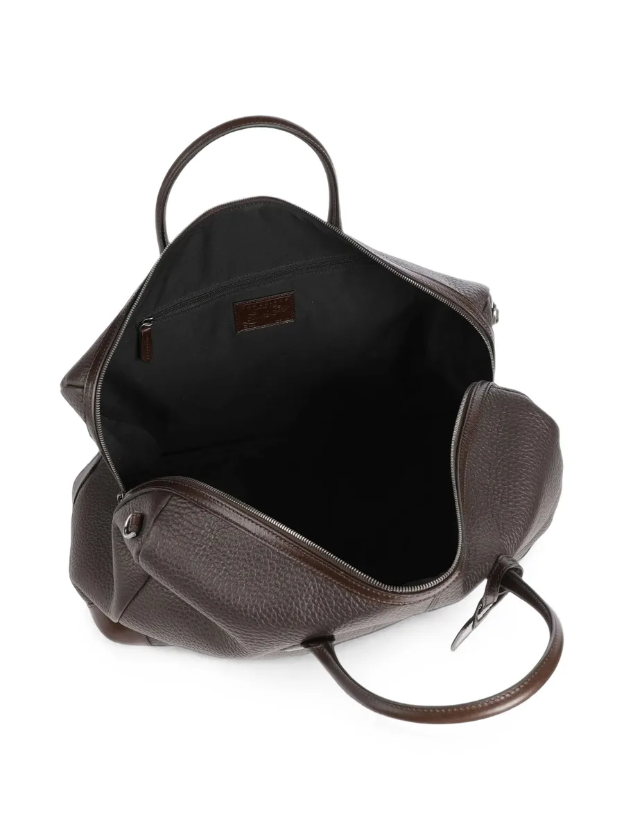 Weekend grained leather luggage bag 3