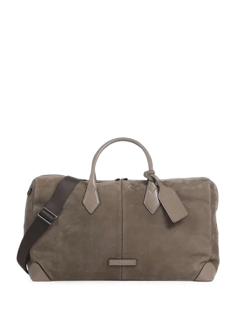 Weekend leather-trim holdall bag