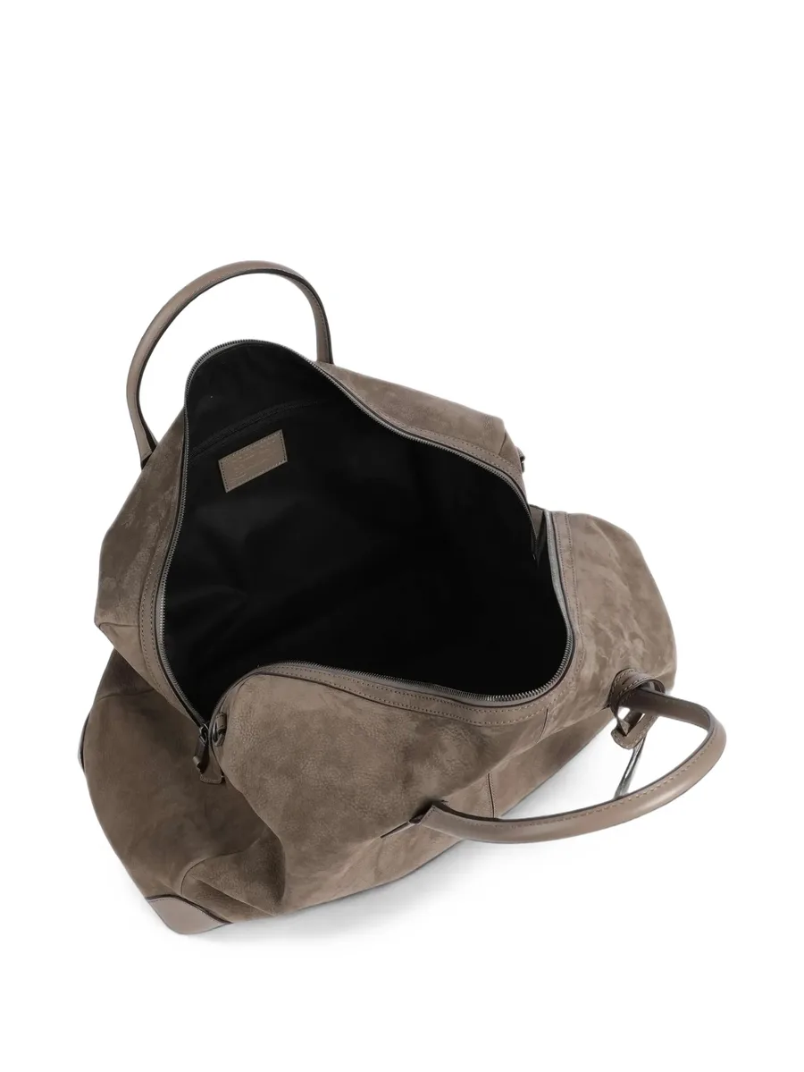 Weekend leather-trim holdall bag 3