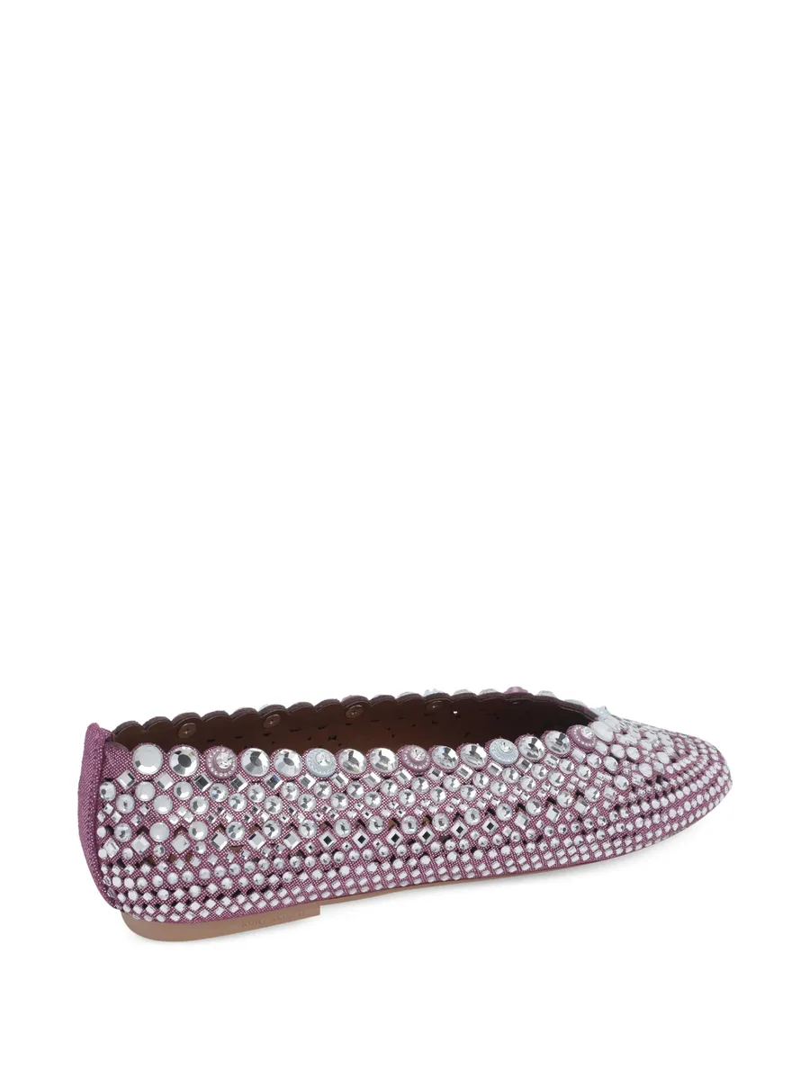 crystal-embellished scalloped ballet flats 3