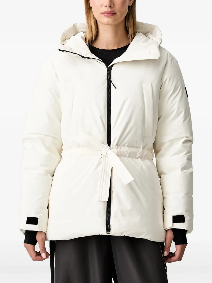 belted hooded coat 1