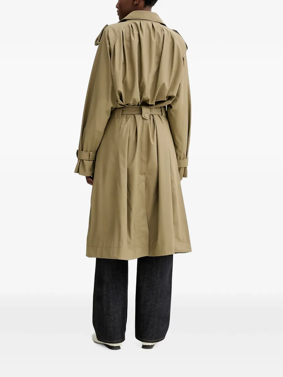 double-breasted belted trench coat 3