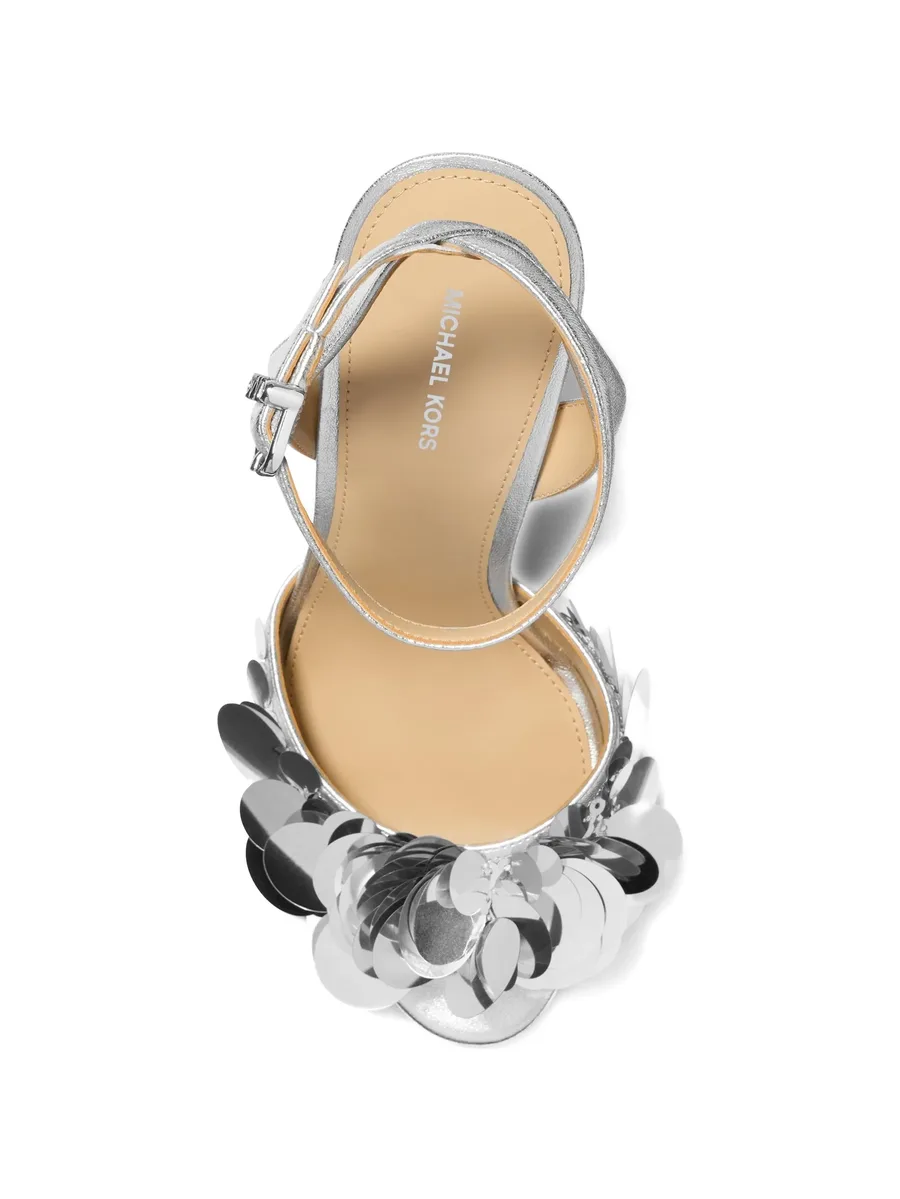 Loretta sequin-embellished sandals 6