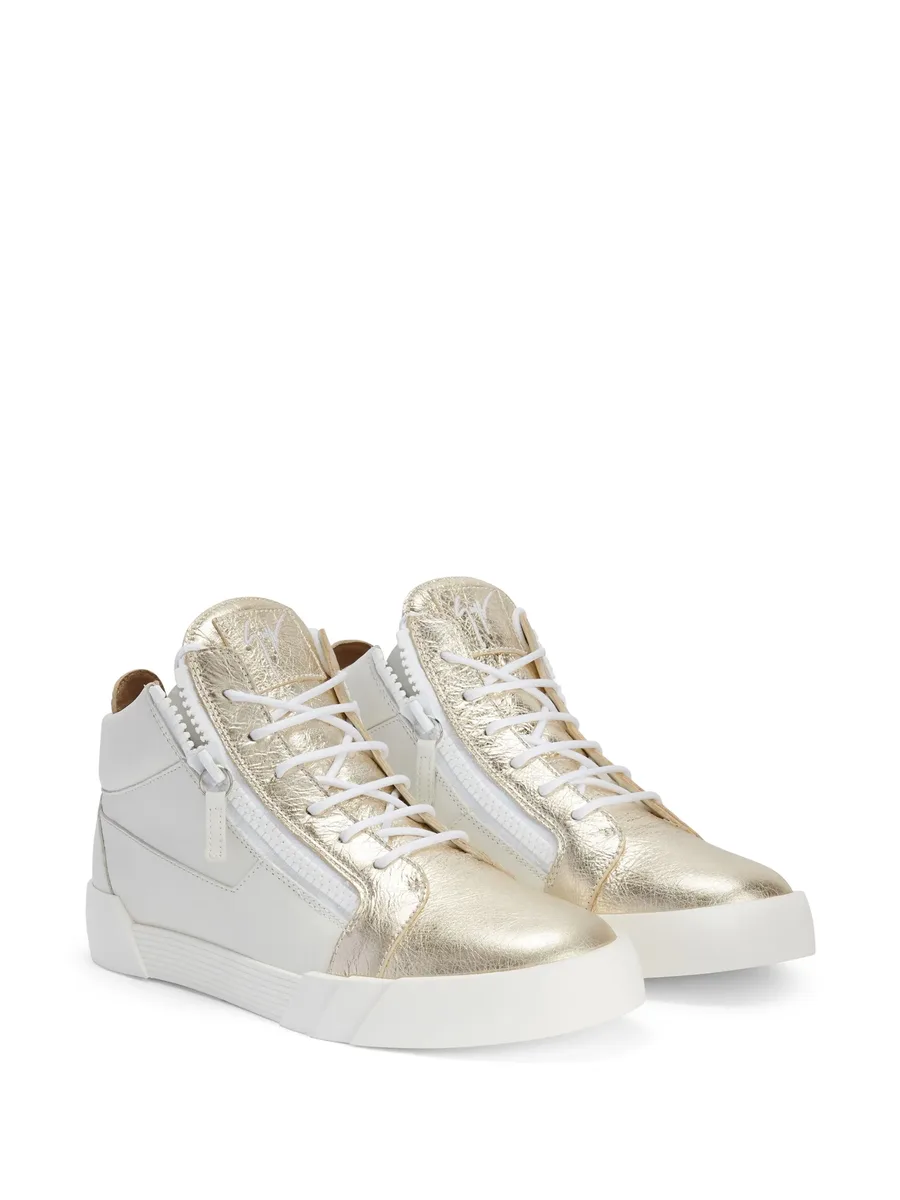 high-top leather zip-up sneakers 4