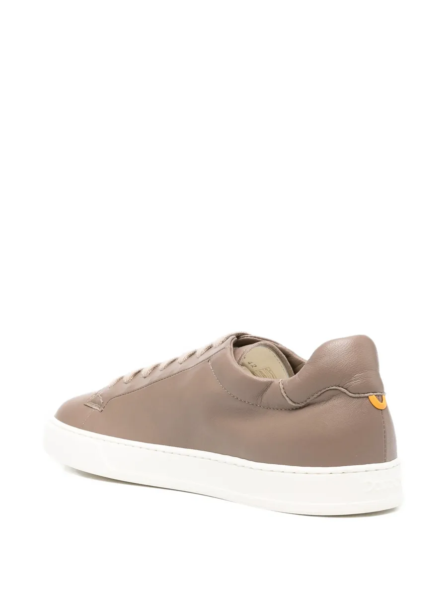 taupe leather sneakers 6