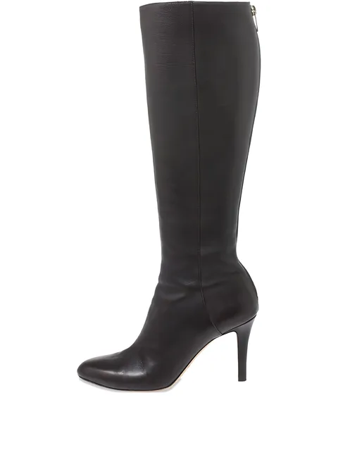 85mm leather zip-up boots