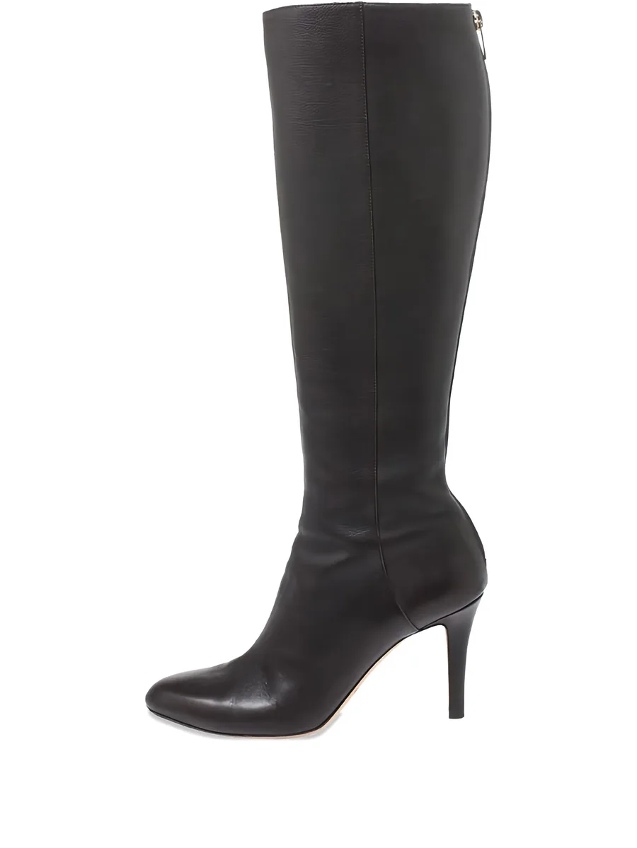 85mm leather zip-up boots 2