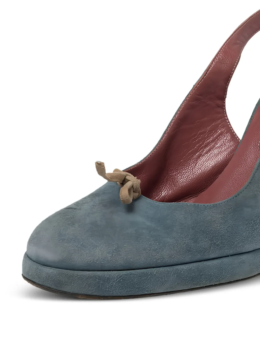110mm suede slingback pumps 4