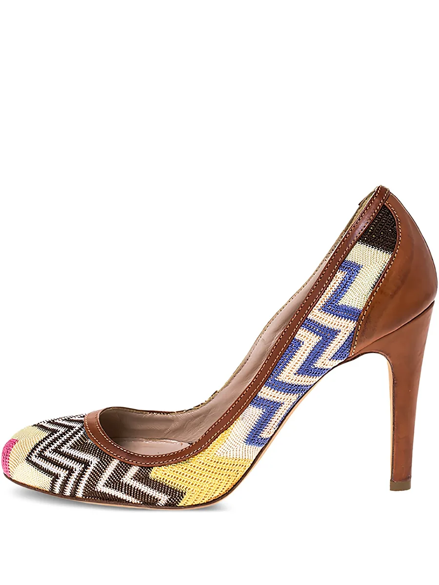 105mm zigzag-knit pumps 1