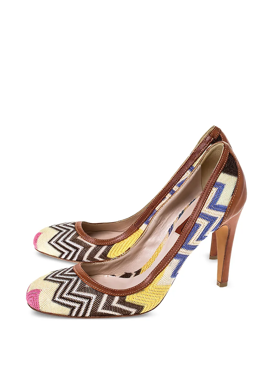 105mm zigzag-knit pumps 6
