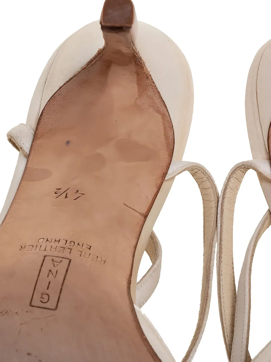 Pre-owned 95mm satin sandals 9