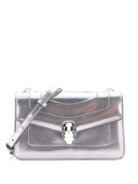 маленькая сумка на плечо Serpenti Forever Square Metallic