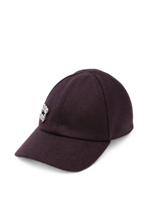 Mini Flower crystal-embellished baseball cap